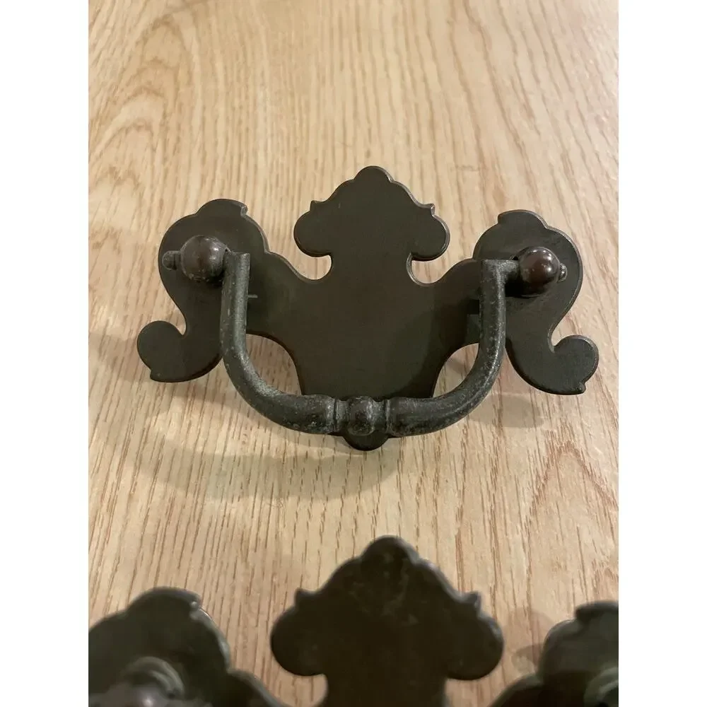 (QTY 4) VTG 2.5” Ethan Allen Heirloom Colonial Manor Brass Handle Drawer Pull